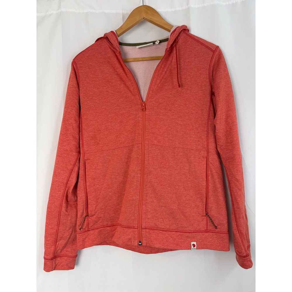 Fjallraven High Coast Hoodies Womens Medium Orange Full Zip Gorpcore Granola